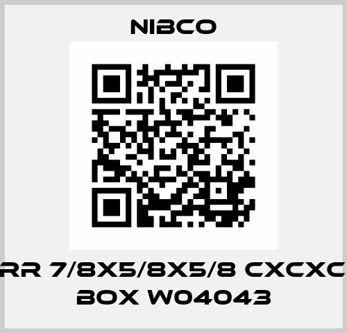 9611RR 7/8X5/8X5/8 CXCXC TEE BOX W04043 Nibco