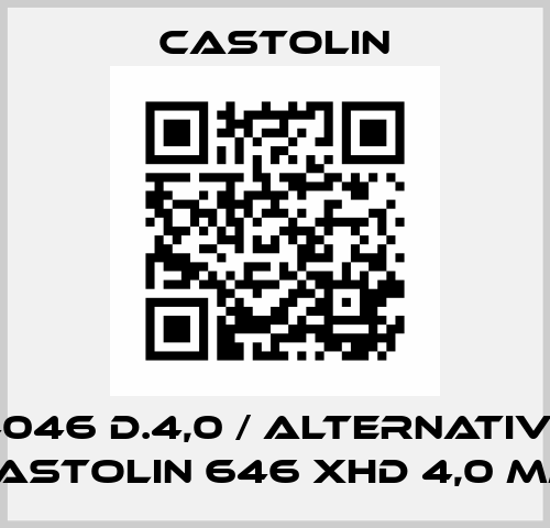 4046 D.4,0 / alternative Castolin 646 XHD 4,0 mm Castolin