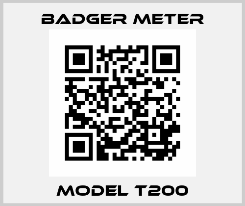 MODEL T200 Badger Meter