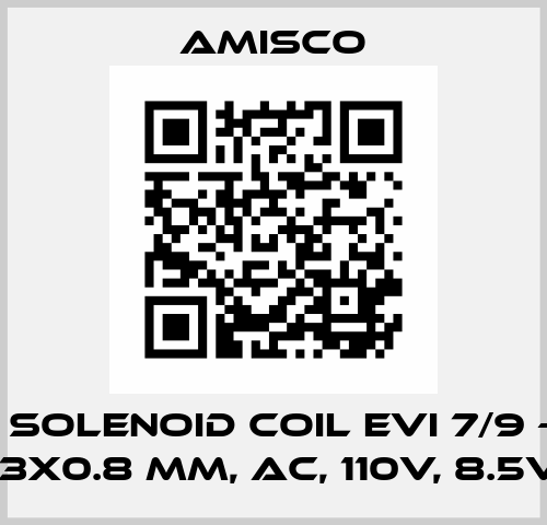 22mm solenoid coil EVI 7/9 — AMP 6.3x0.8 mm, AC, 110V, 8.5VA Amisco