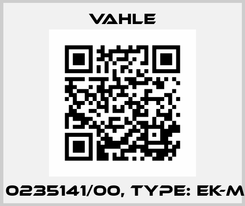 P/n: 0235141/00, Type: EK-MSES Vahle
