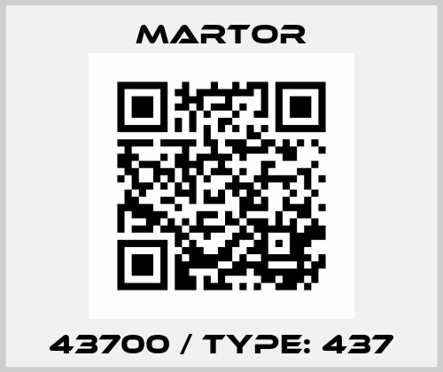 43700 / Type: 437 Martor