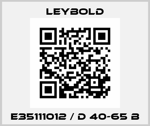 E35111012 / D 40-65 B Leybold