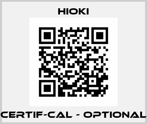 CERTIF-CAL - optional Hioki