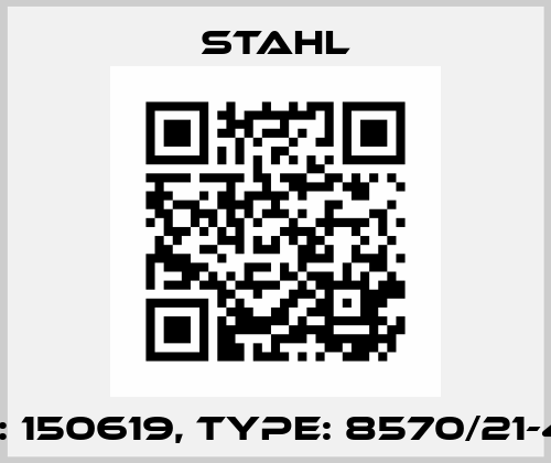 P/N: 150619, Type: 8570/21-407 Stahl