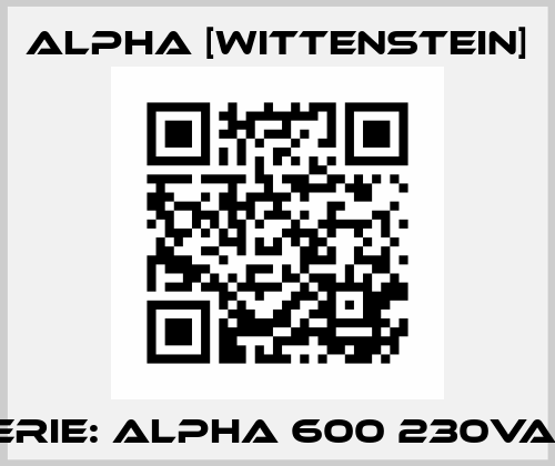 SERIE: ALPHA 600 230VAC  Alpha [Wittenstein]