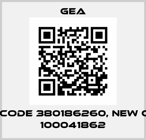 old code 380186260, new code 100041862 Gea
