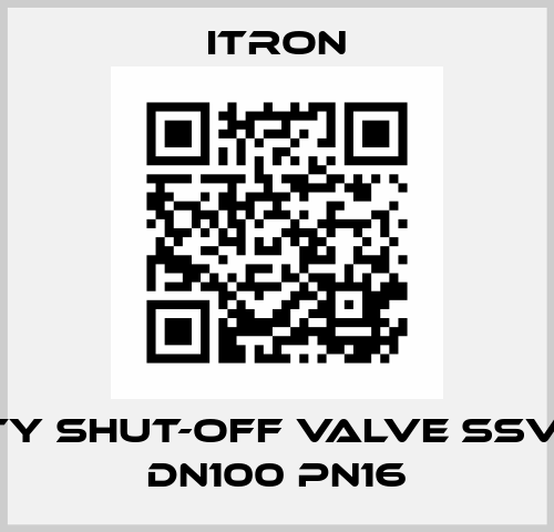 Safety shut-off valve SSV 8632 DN100 PN16 Itron