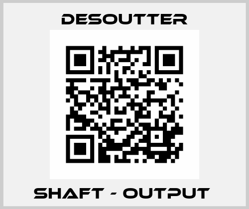 SHAFT - OUTPUT  Desoutter