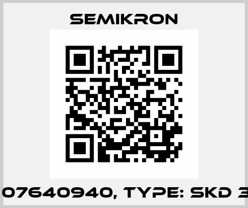 P/N: 07640940, Type: SKD 35/16 Semikron