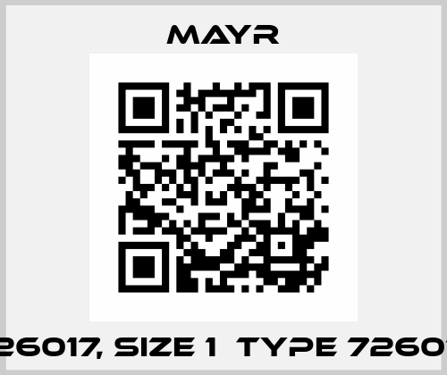 726017, size 1  type 726017 Mayr