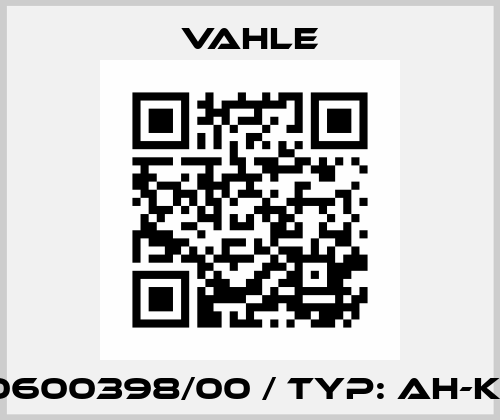 PN: 0600398/00 / Typ: AH-KFA/K Vahle