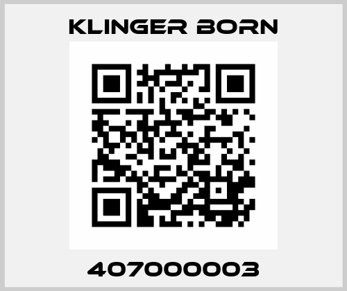 407000003 Klinger Born