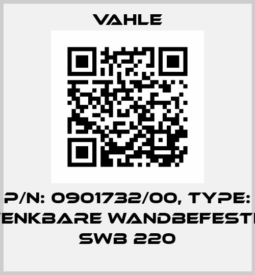 P/n: 0901732/00, Type: SCHWENKBARE WANDBEFESTIGUNG SWB 220 Vahle