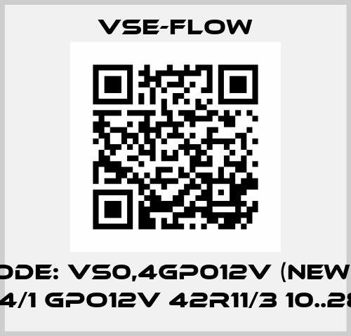 old code: VS0,4GP012V (new code: VSI 0,4/1 GPO12V 42R11/3 10..28VDC) Vse-Flow
