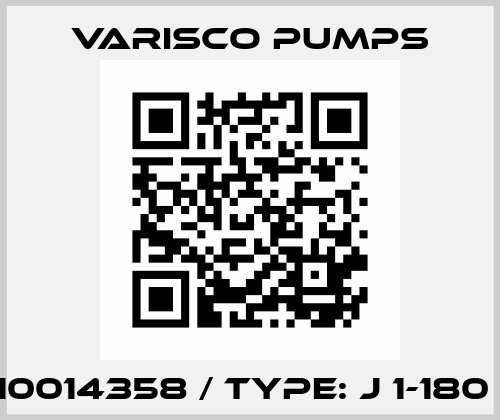 PN: 10014358 / Type: J 1-180 TAG Varisco pumps
