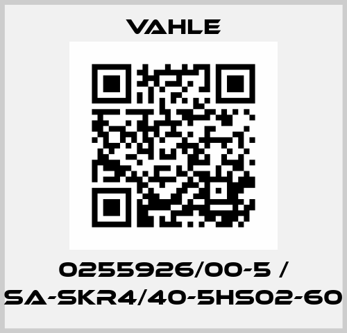 0255926/00-5 / SA-SKR4/40-5HS02-60 Vahle