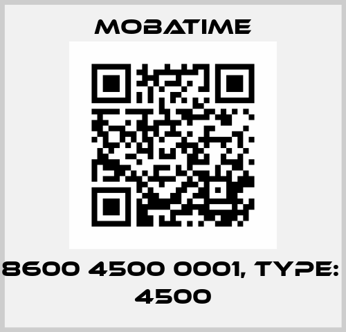 P/N: 8600 4500 0001, Type: GPS 4500 Mobatime