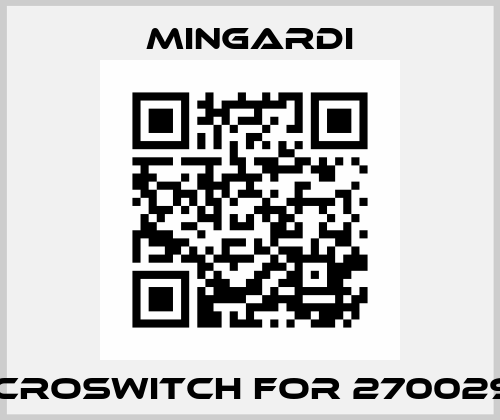 Microswitch for 2700293  Mingardi