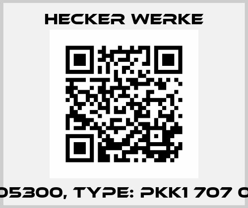 P/N: 105300, Type: PKK1 707 09475 Hecker Werke