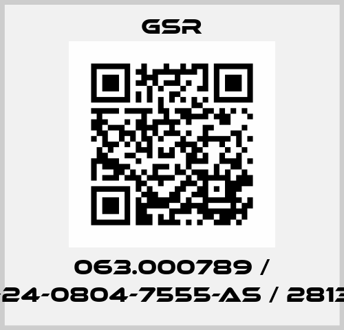 063.000789 / 2/813-24-0804-7555-AS / 2813E000 GSR