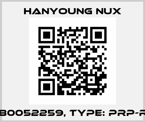 P/N: 80052259, type: PRP-R04P HanYoung NUX