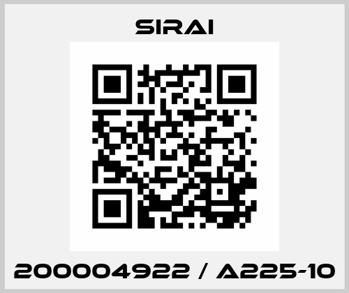200004922 / A225-10 Sirai