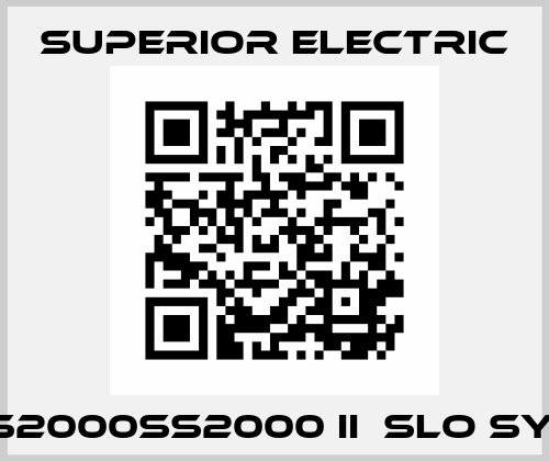 SS2000SS2000 II  SLO SYN  Superior Electric