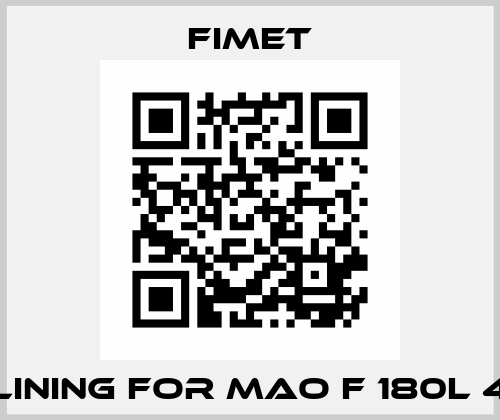 lining for MAO F 180L 4 Fimet