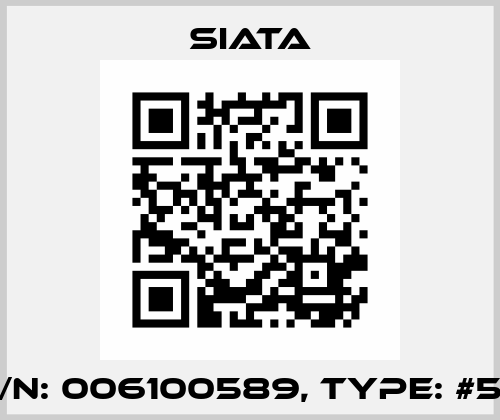 P/N: 006100589, Type: #58 Siata