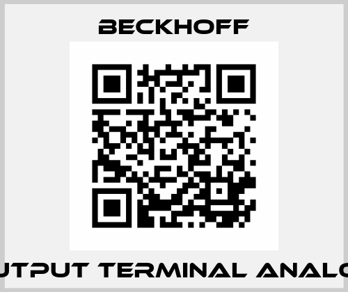 OUTPUT TERMINAL ANALOG Beckhoff