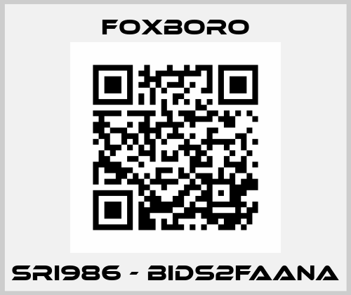SRI986 - BIDS2FAANA Foxboro