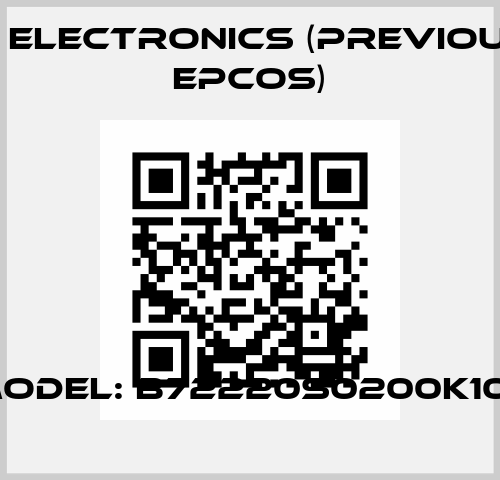 Model: B72220S0200K101  TDK Electronics (previously EPCOS)