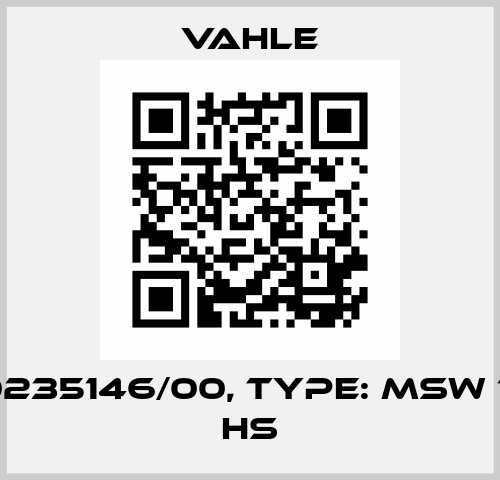 P/N: 0235146/00, Type: MSW 7/50-1 HS Vahle