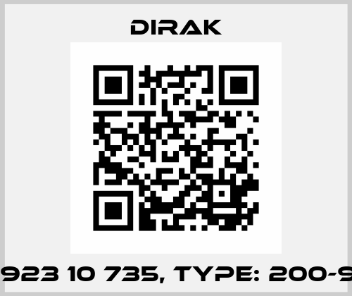 P/N: 923 10 735, Type: 200-9603 Dirak