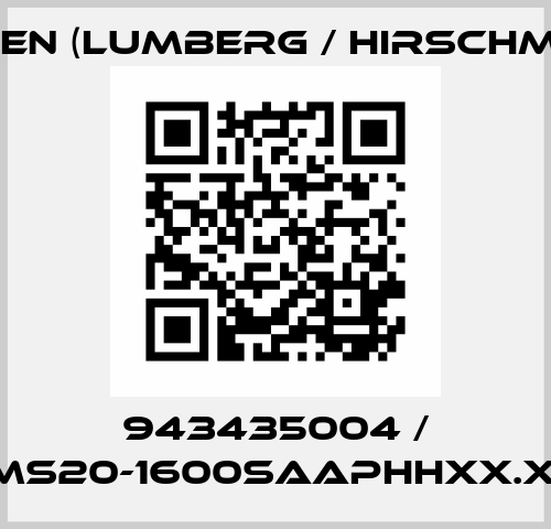 943435004 / MS20-1600SAAPHHXX.X. Belden (Lumberg / Hirschmann)