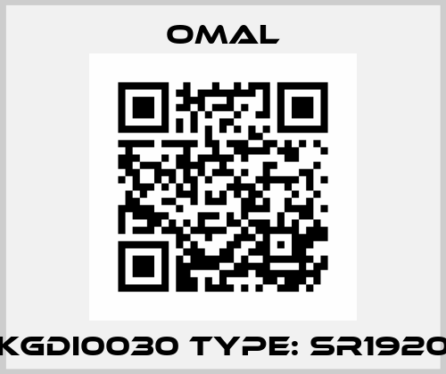 KGDI0030 Type: SR1920 Omal