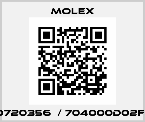 1200720356  / 704000D02F060 Molex
