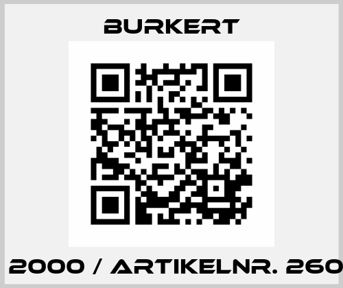Typ 2000 / Artikelnr. 260808 Burkert