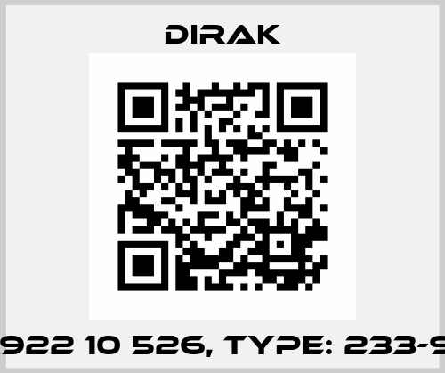 P/N: 922 10 526, Type: 233-9203 Dirak