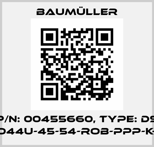 P/N: 00455660, Type: DS D2-036MO44U-45-54-ROB-PPP-K-AN-0-000 Baumüller