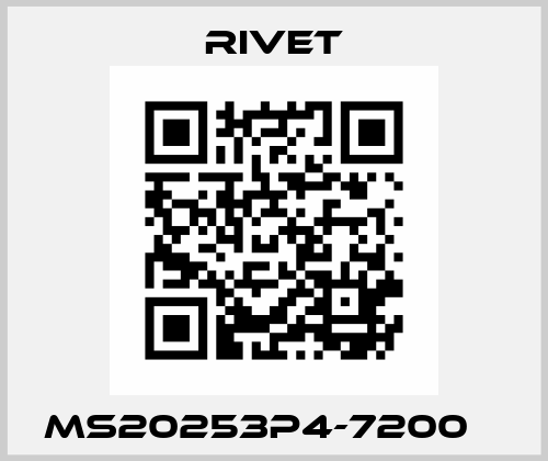 MS20253P4-7200    Rivet