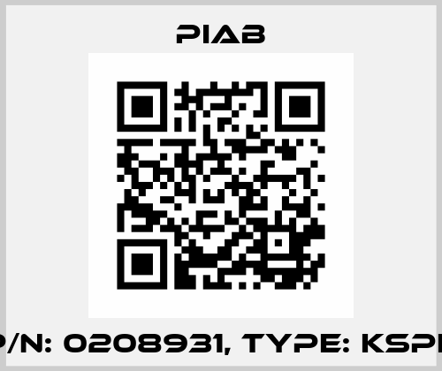P/N: 0208931, Type: KSPH Piab