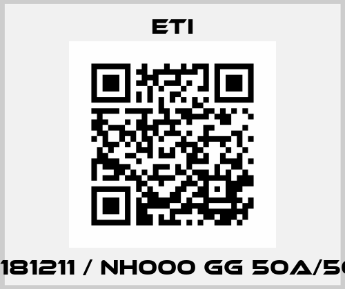 004181211 / NH000 gG 50A/500V Eti