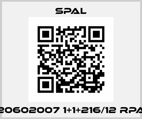 20602007 1+1+216/12 RPA SPAL