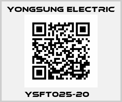 YSFT025-20    YongSung Electric