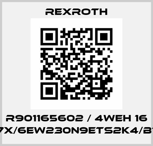 R901165602 / 4WEH 16 E7X/6EW230N9ETS2K4/B10 Rexroth