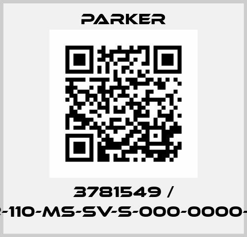3781549 / F12-110-MS-SV-S-000-0000-P0 Parker