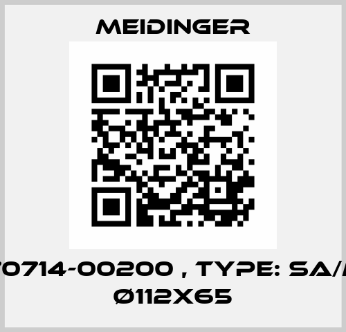 P/N: 70714-00200 , Type: SA/M200 Ø112x65 Meidinger