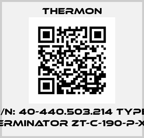 P/N: 40-440.503.214 Type: terminator ZT-C-190-P-XP Thermon